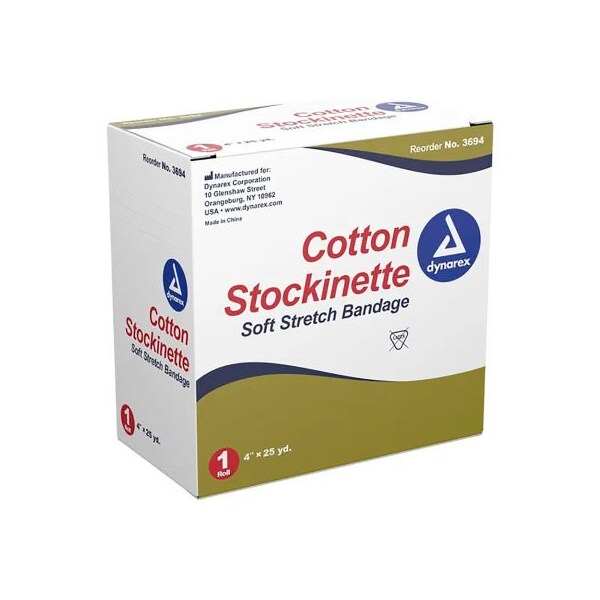 Dynarex Dynarex Cotton Stockinette, 4inW x 25 yards, Pack of 4 3694 - main